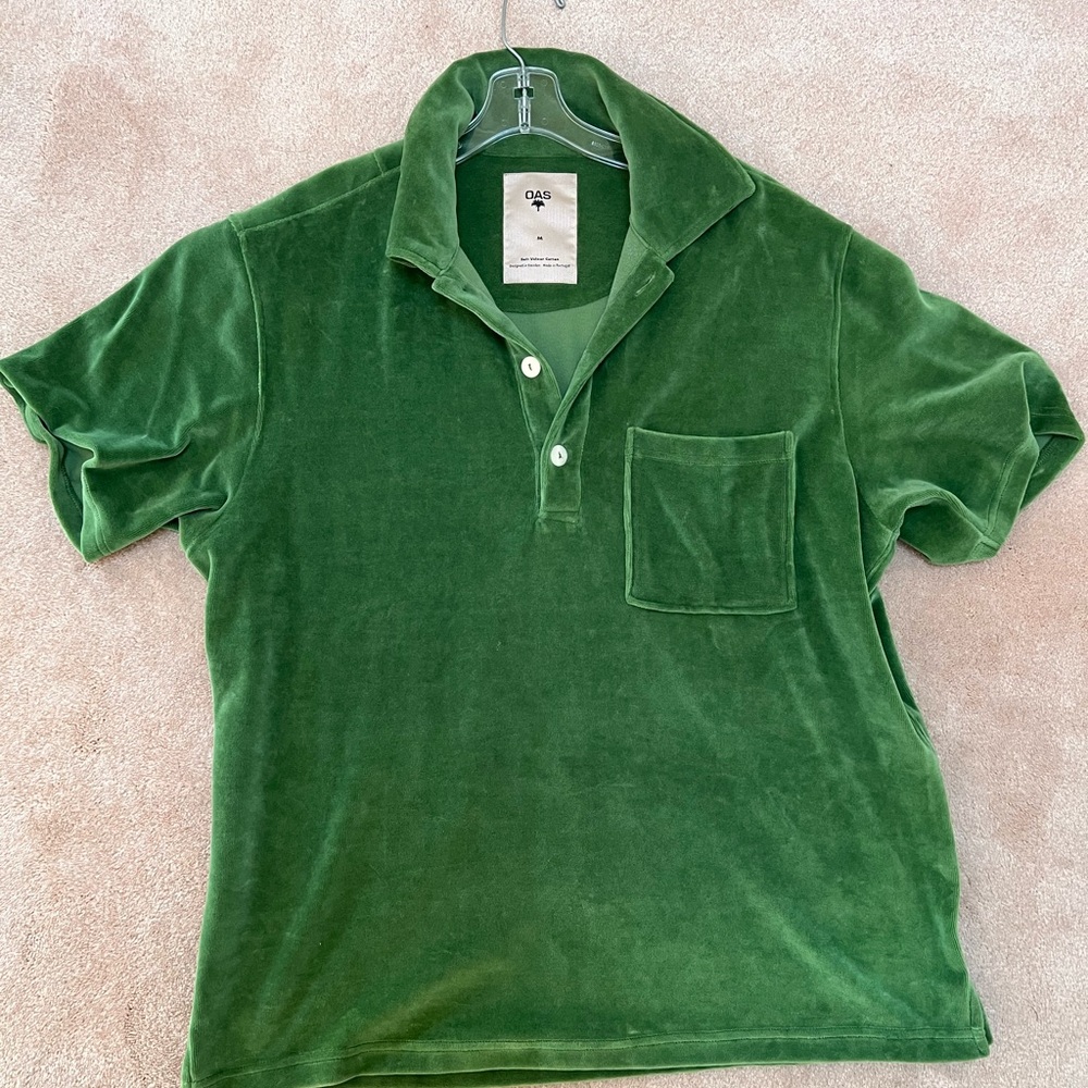 OAS Green Casual Button Down Shirt